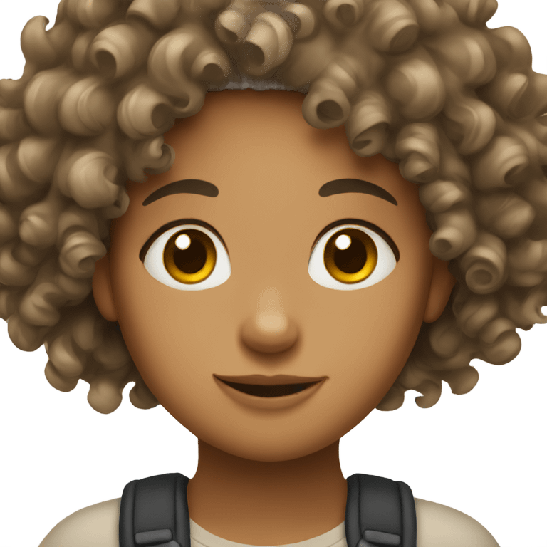 Curly haired girl emoji