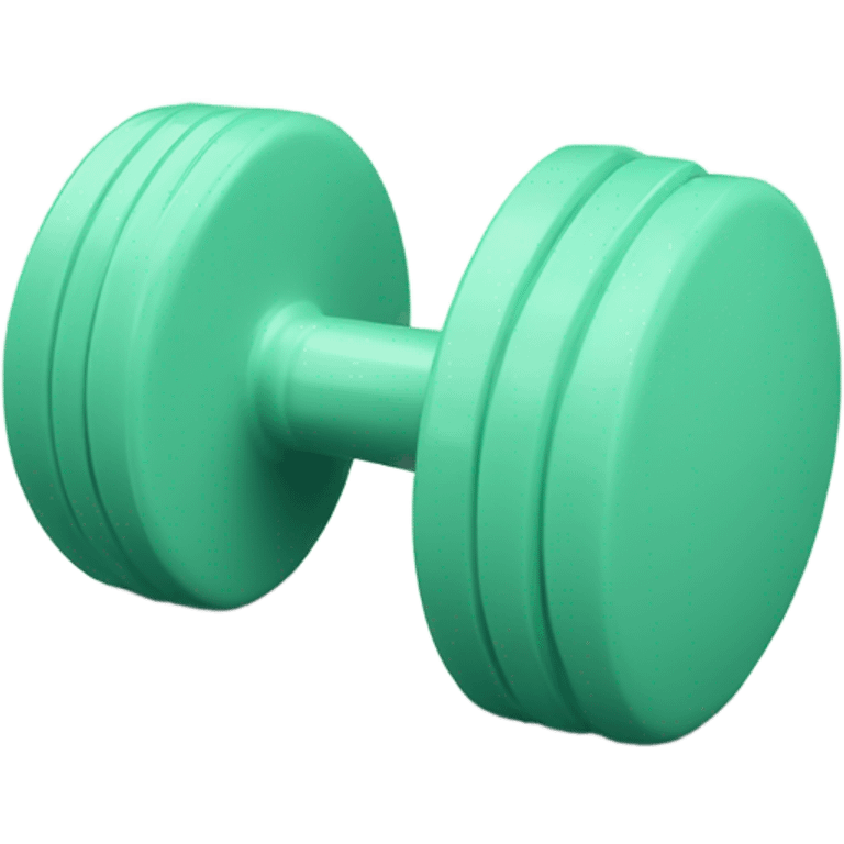 Dumbbell mint green emoji