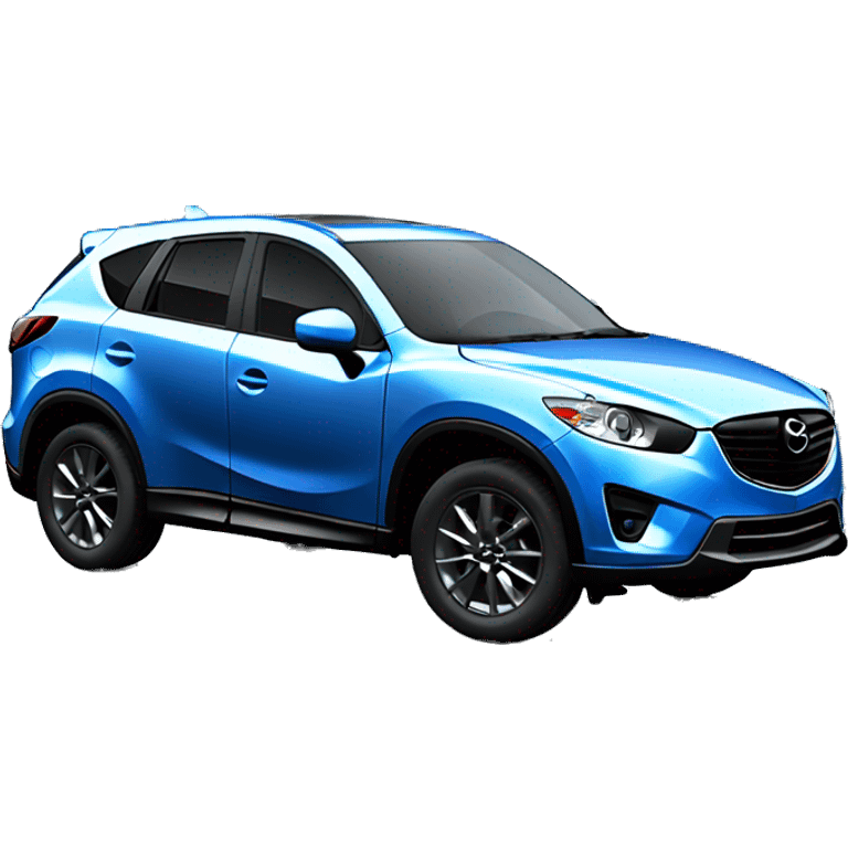 mazda cx5 2024 blue with black rims flat shading emoji