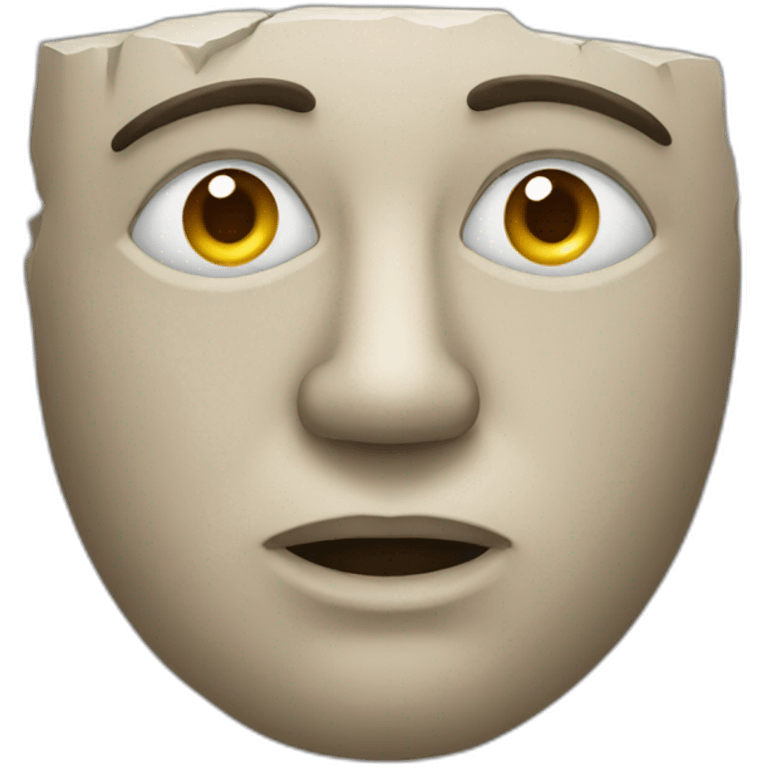 Stone face emoji