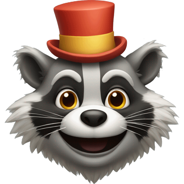 Clown raccon  emoji