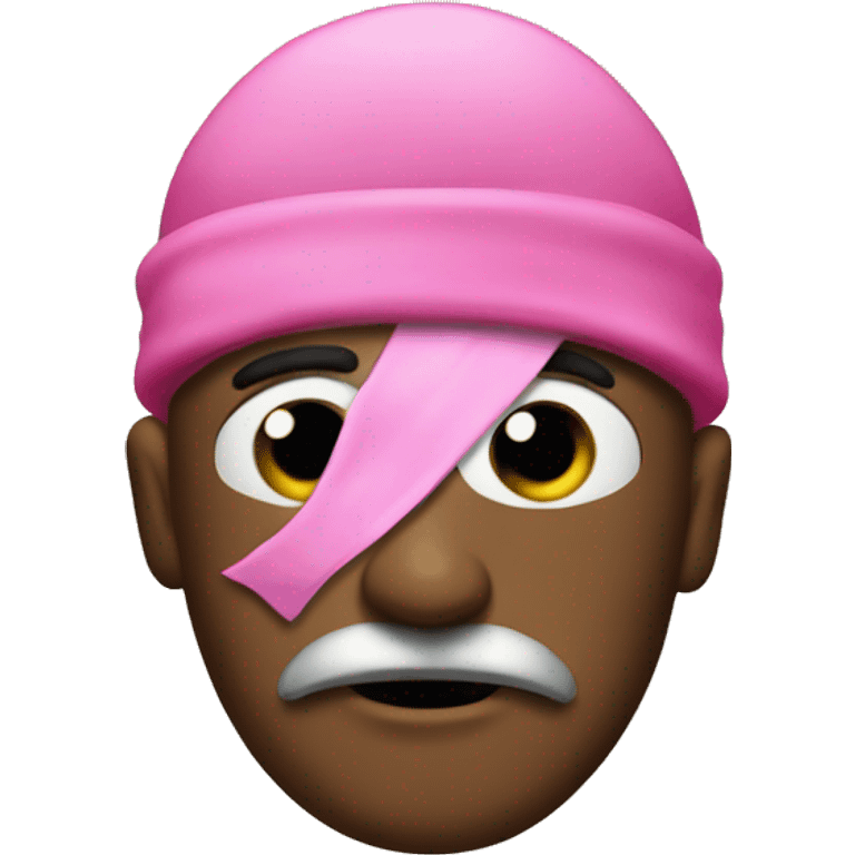 A robber with a pink bow on head  emoji