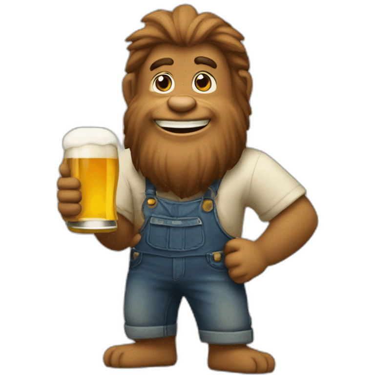 Singe qui tiens une bière emoji