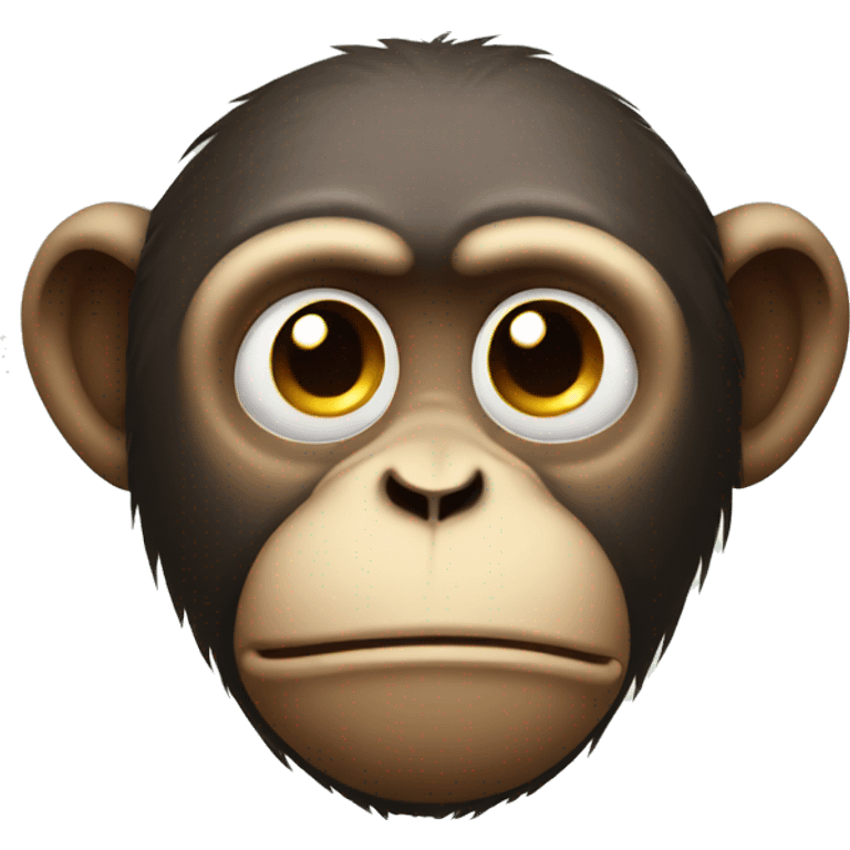 sad monkey in apple style emoji