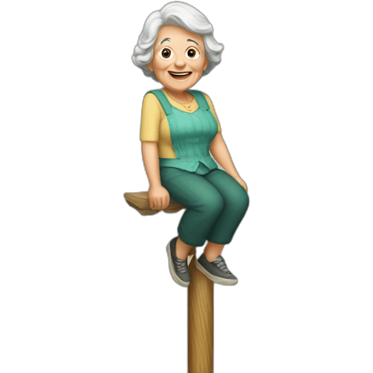 gran on a striper pole emoji