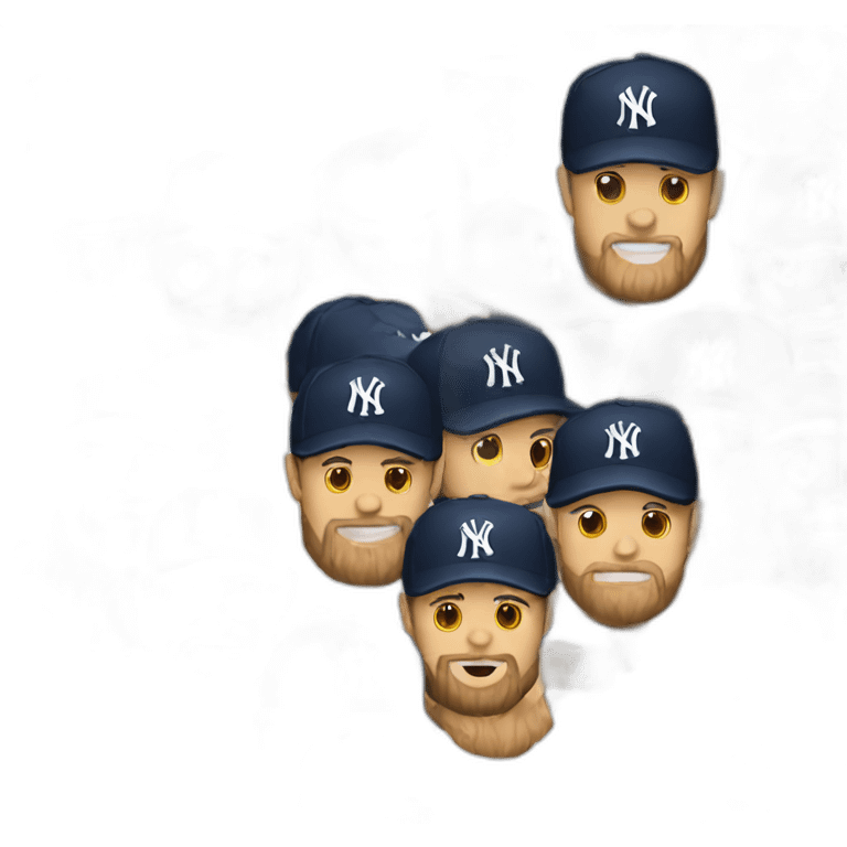 white male with yankees cap and brown beard emoji