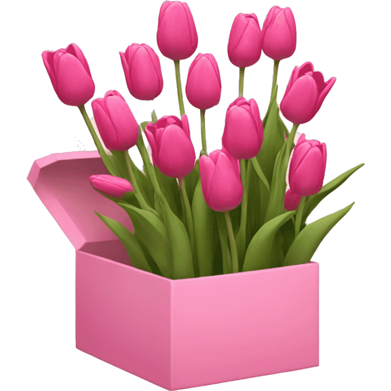 pink box with tulips emoji