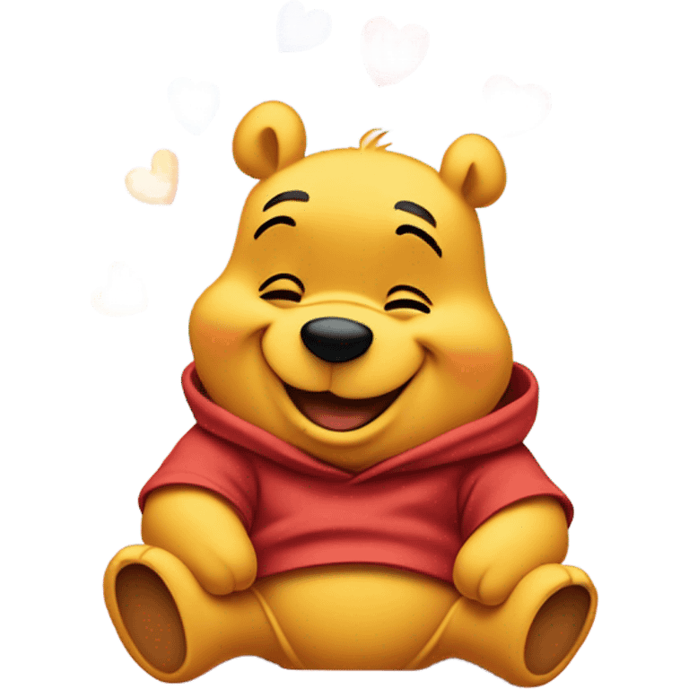 winnie the pooh with hearts emoji