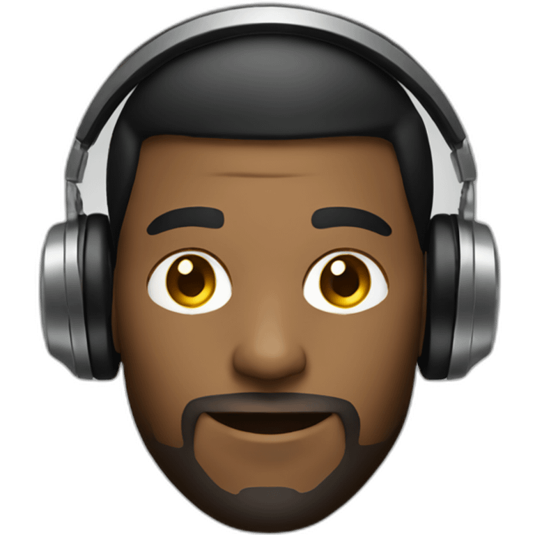 Man playing dj wearing headphones  emoji