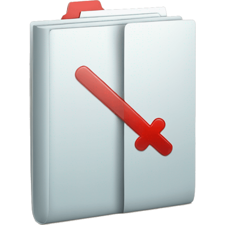 medical folder with red plus sign emoji