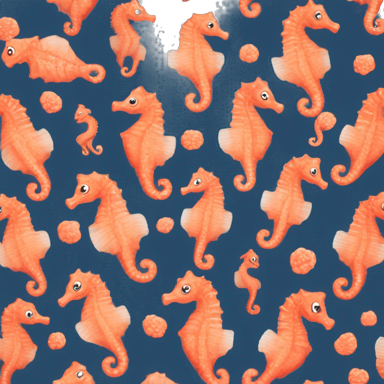 Coral colored seahorse ￼ emoji