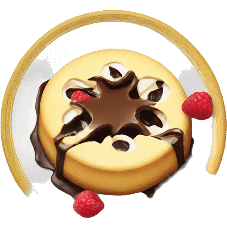 Half eaten dessert plate  emoji