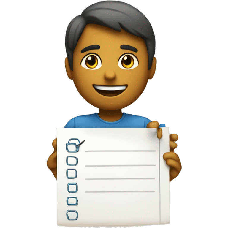 to do list white paper  emoji