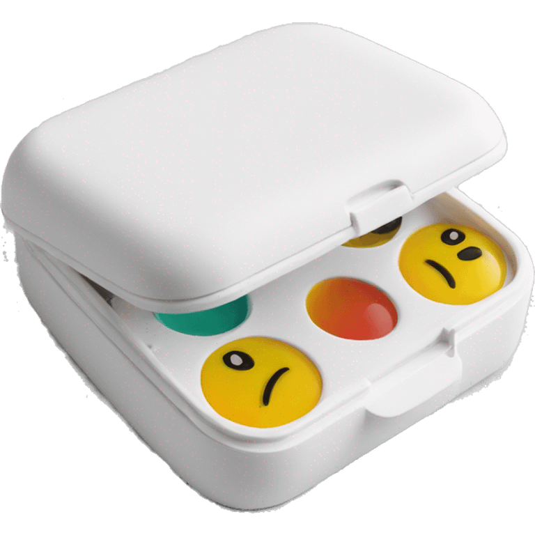 prescription contact lenses travel mini case emoji