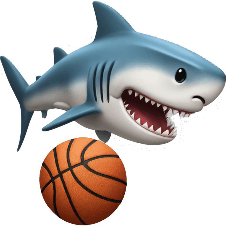 hammer shark playing basketball emoji