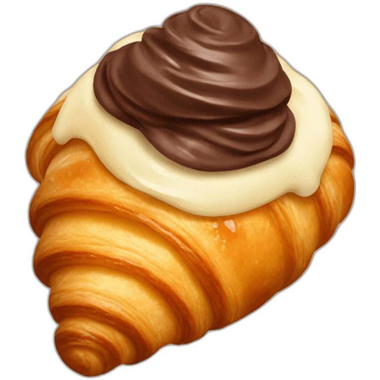 Croissant with chocolate  emoji