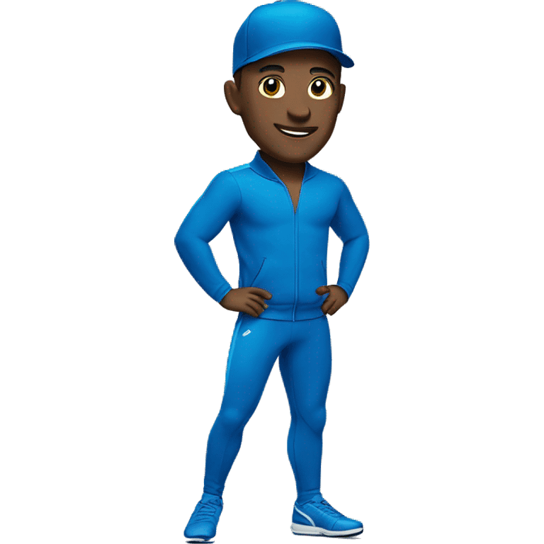 sport man in blue sport suit emoji