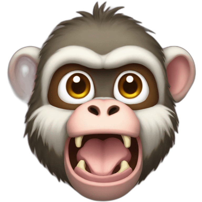 Mutation monkey eat cat emoji