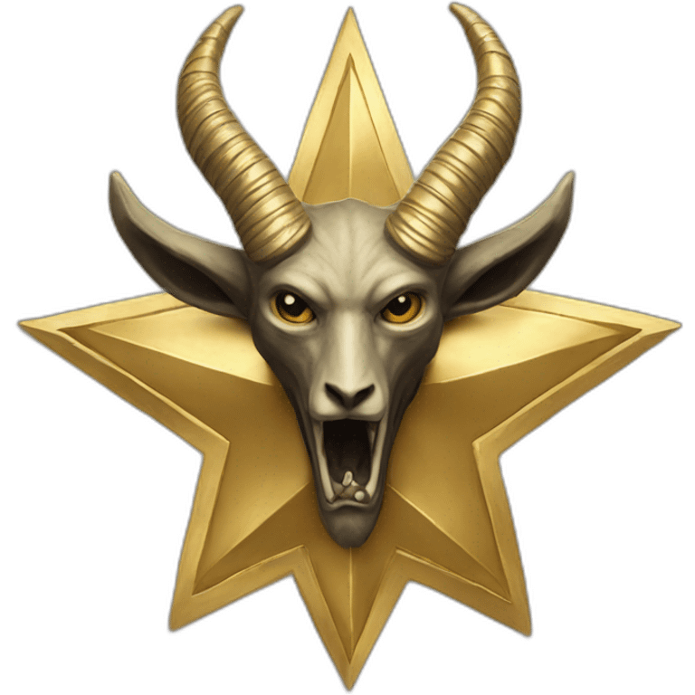 Gold Baphomet star emoji