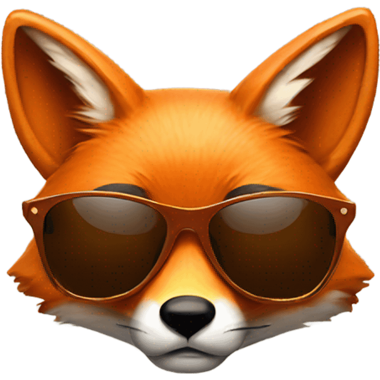 Fox with sunglasses  emoji