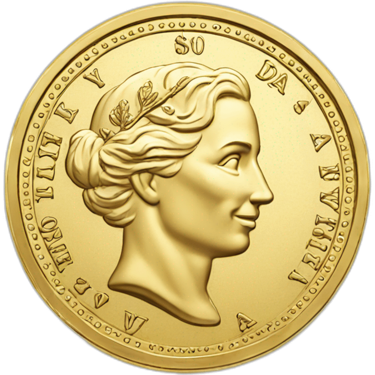 Gold coin dollar emoji