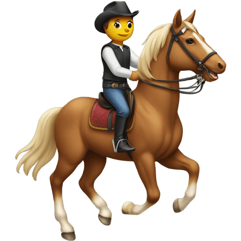 Cat riding horse emoji