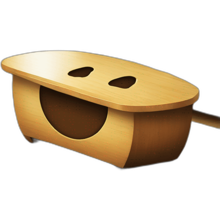 coffee table with smile emoji