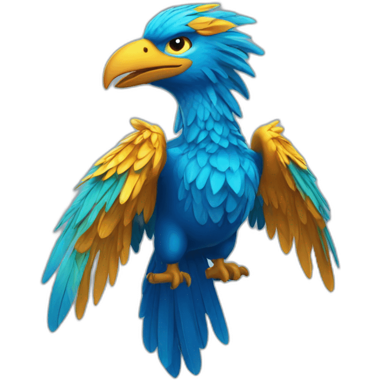 Fenix azul feliz emoji