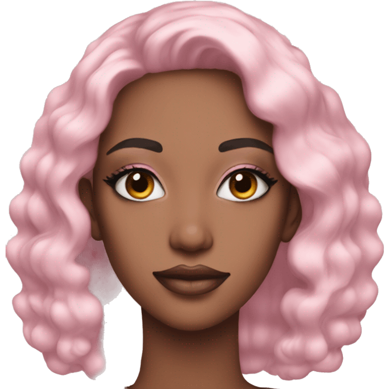 Pastel pink makeup emoji