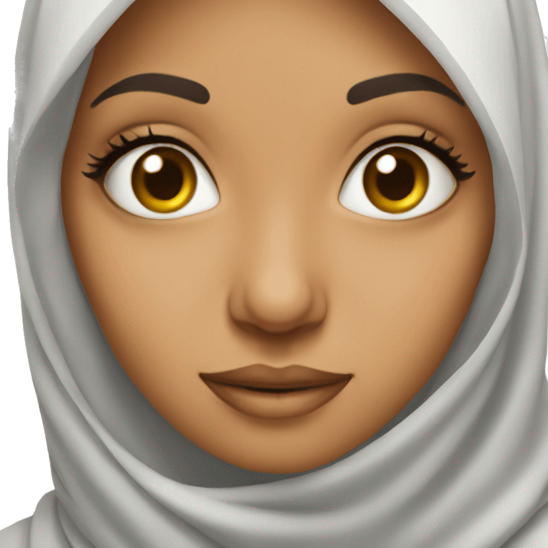 Muslim Girl with long lashes emoji