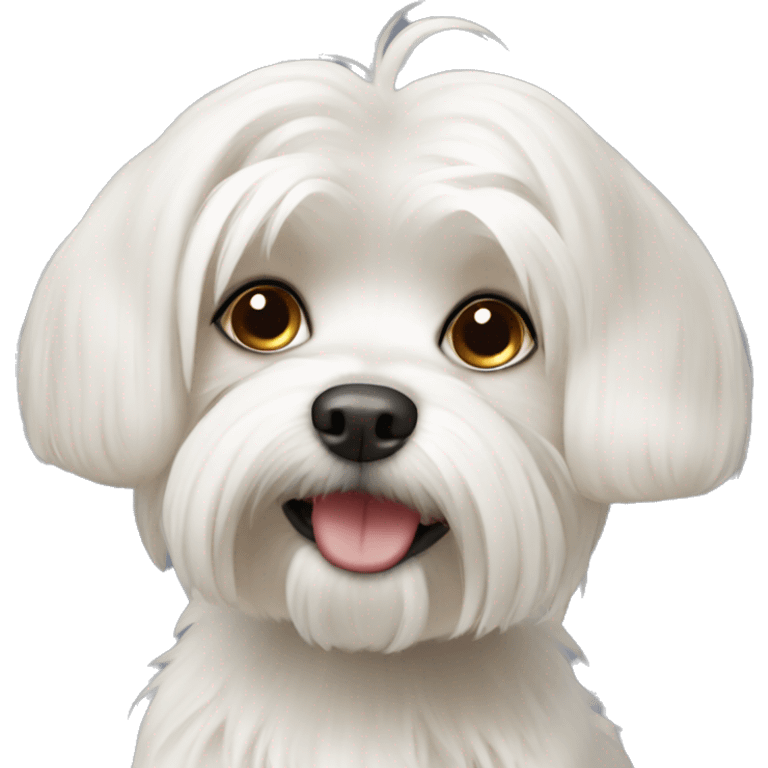 blonde Maltese dog emoji