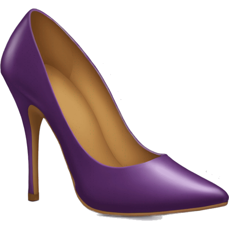 Realistic pair of plum purple stilettos  emoji