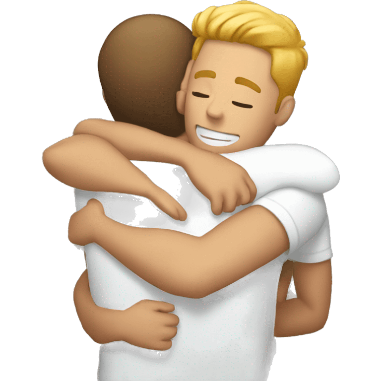 guys hugging emoji