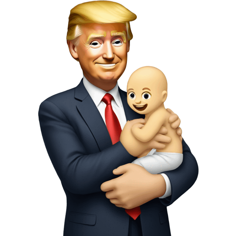 trump holding baby emoji