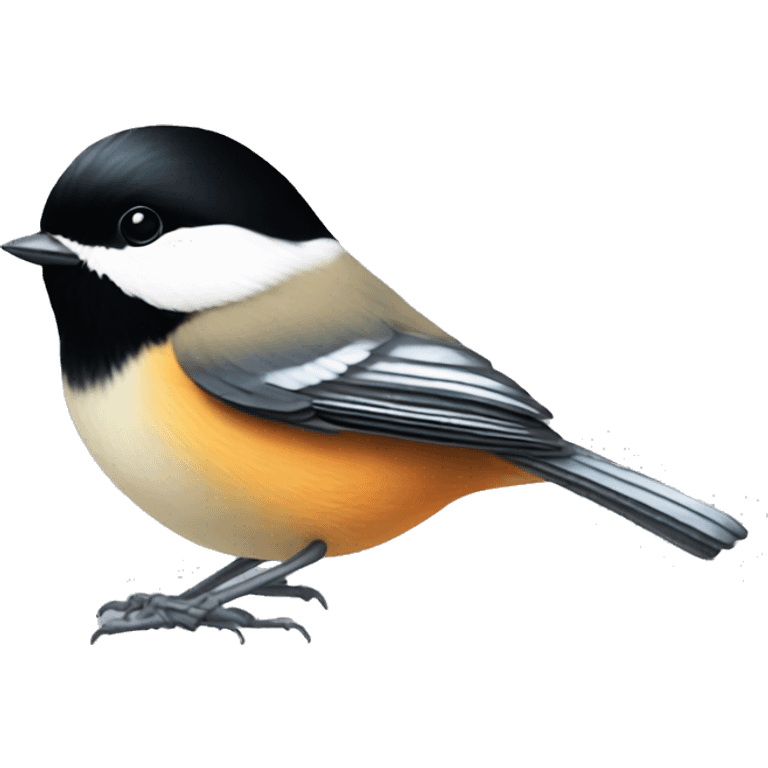 Colorful chickadee emoji