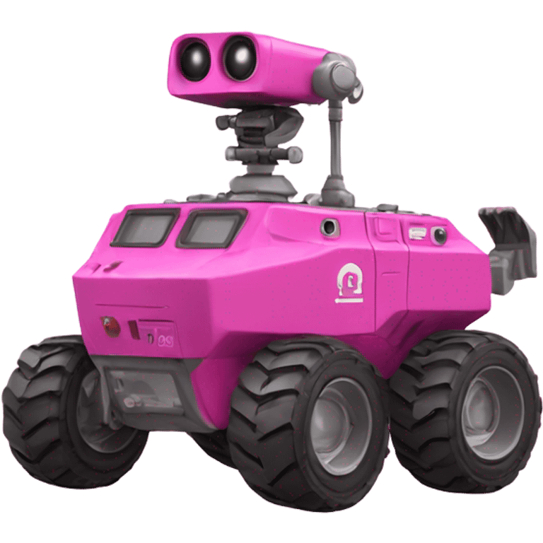 moon rover in strong pink color emoji