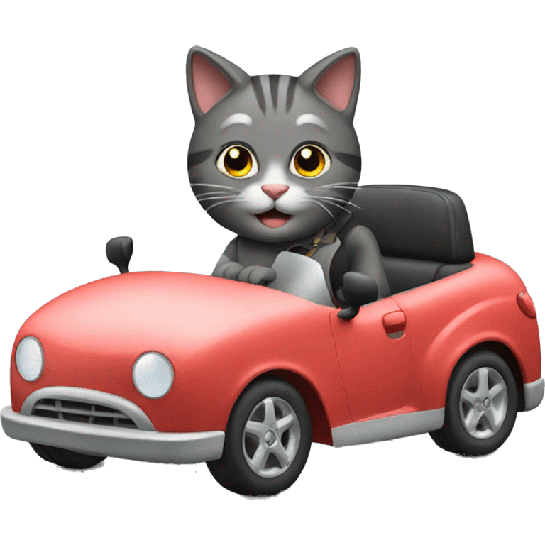 cat driving a car emoji