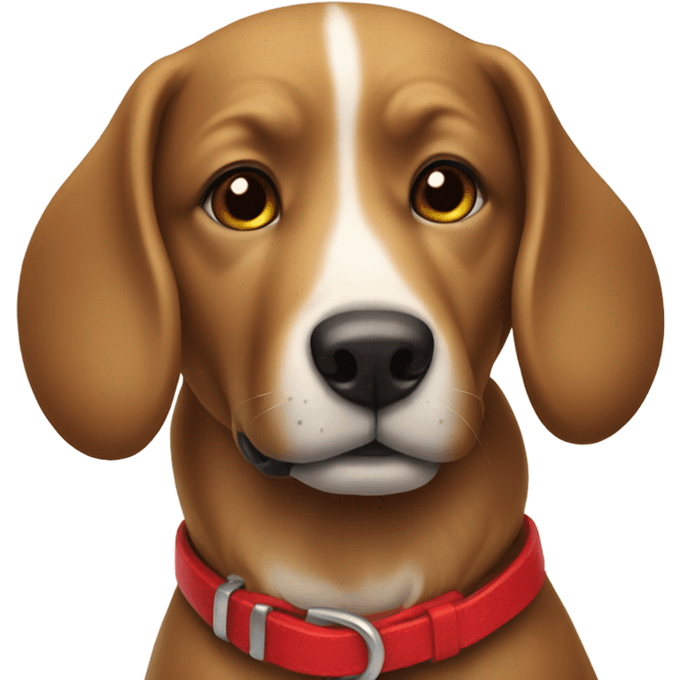 Dog with red collar  emoji