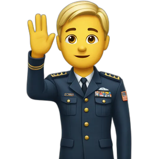 sarcastic saluting emoji