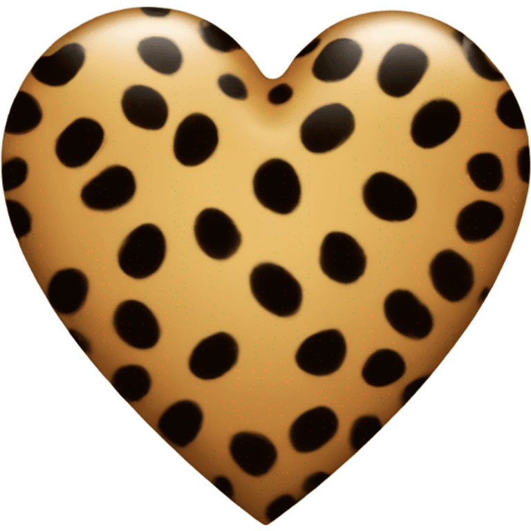 Leopard print heart emoji