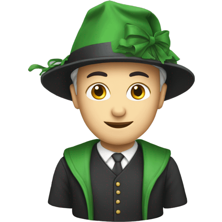 educated ireland person with bonnet emoji