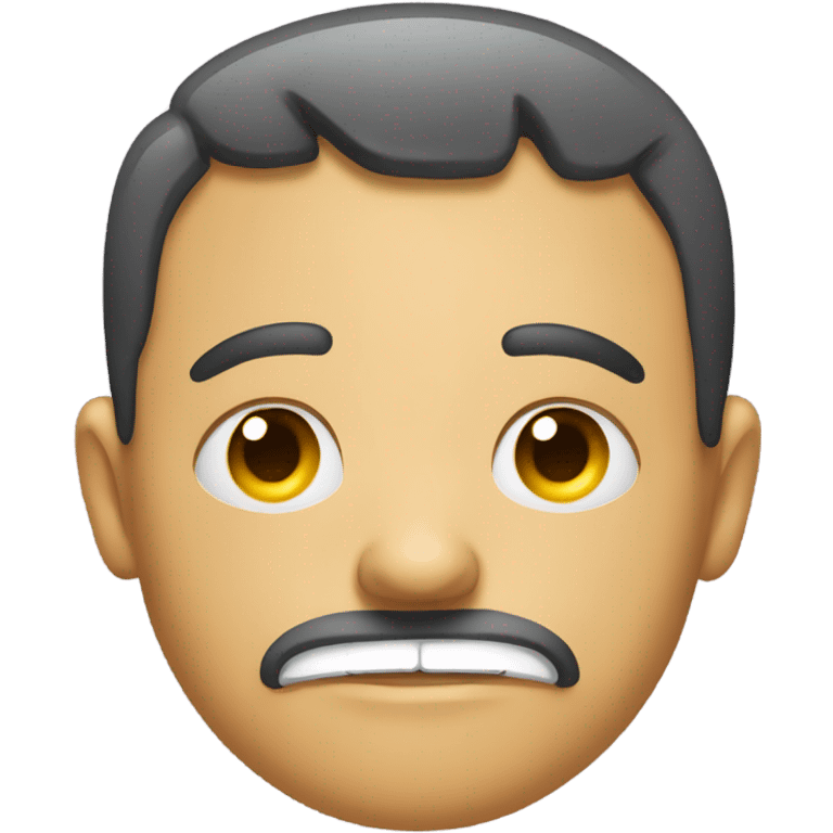 Male emoji with messed up face emoji