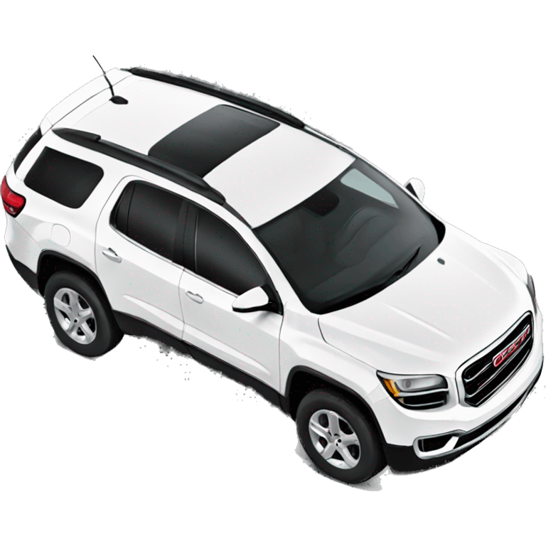 White gmc Acadia sideways emoji