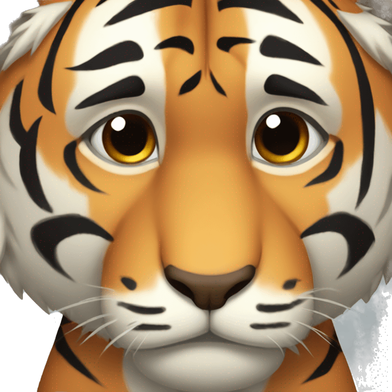 Sad tiger emoji