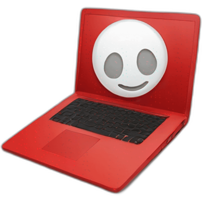 Red laptop emoji