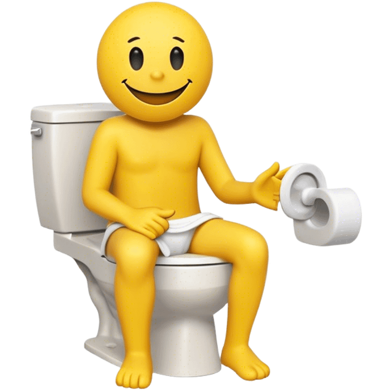 Smiley sitting on the toilet  emoji