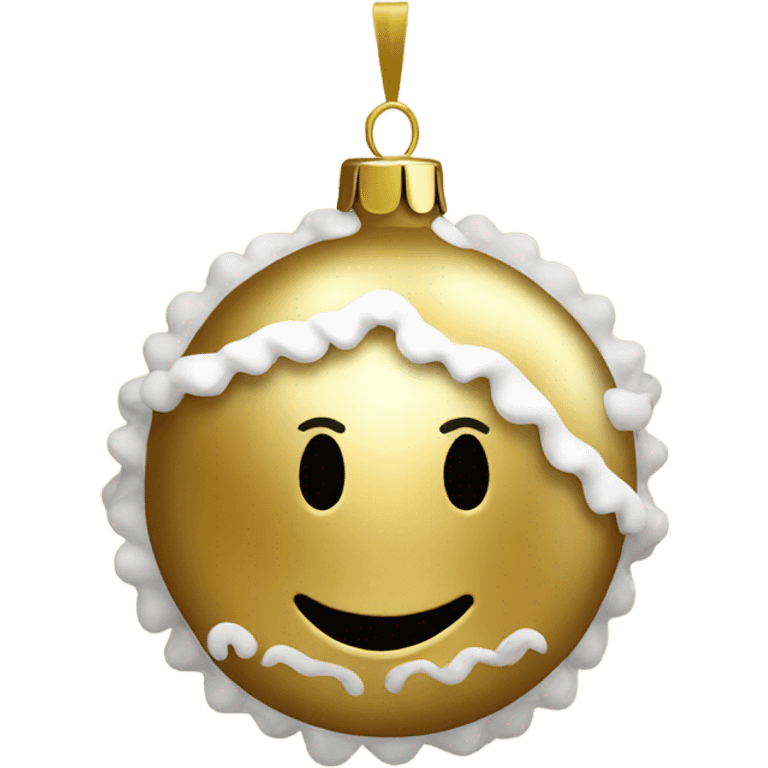 Christmas ornament gold emoji