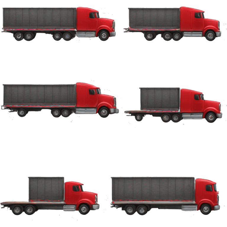 red flatbed truck emoji