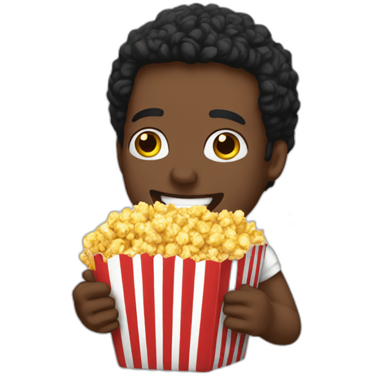 Michael eating popcorn emoji