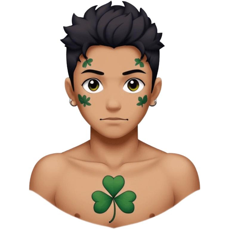 five leaf black clover emoji